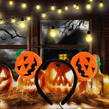Halloween Cute Headband Pumpkin Orange Hair Bands Halloween Decorations Women Girls Holiday Party Costume Accessories