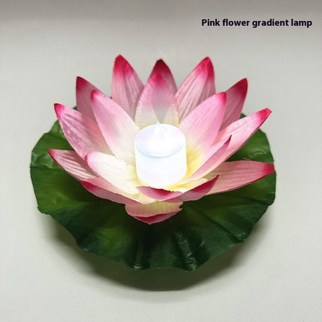 5PCS Solar Power Energy Floating Lotus Flower LED Accent Light for Pool Pond-Wishing Water Lily Candles Light Decorative Floating