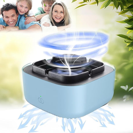 2-in-1 Multifunctional Smokeless Ashtray Air Purifier USB Rechargeable Ashtray Home Ashtrays Portable Ash Tray  (Blue)