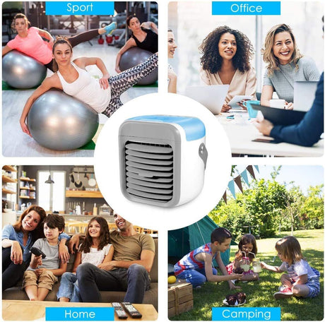 Portable Air Conditioner, Personal Air Cooler 3-in-1 Air Conditioner, Compact Evaporative Cooler Air Humidifier, Speed Desktop