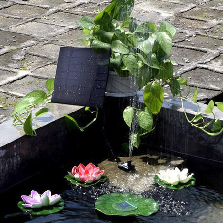 Mini Solar Fountain Pump, Solar Water Pump Power Panel Kit Submersible Brushless for Garden Water Circulation/Pond Fountain