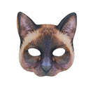 2Pcs Halloween Realistic Cat Masks Animal Cat Mask for Halloween Christmas Easter Novelty Costume Party Accessory