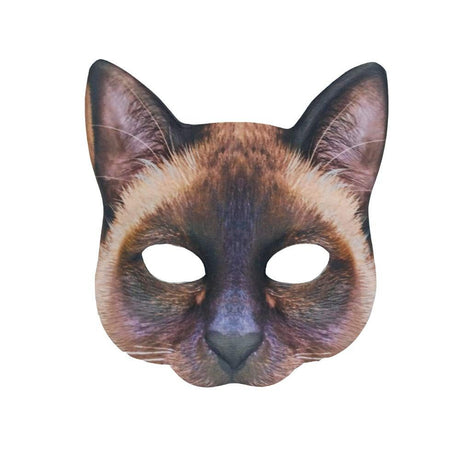 2Pcs Halloween Realistic Cat Masks Animal Cat Mask for Halloween Christmas Easter Novelty Costume Party Accessory