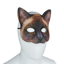 2Pcs Halloween Realistic Cat Masks Animal Cat Mask for Halloween Christmas Easter Novelty Costume Party Accessory