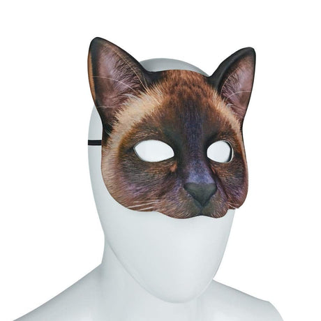 2Pcs Halloween Realistic Cat Masks Animal Cat Mask for Halloween Christmas Easter Novelty Costume Party Accessory
