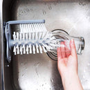 Water Bottle Cleaning Brush Glass Cup Washer with Suction Base Bristle Brush for Beer Cup, Long Leg Cup, Red Wine Glass