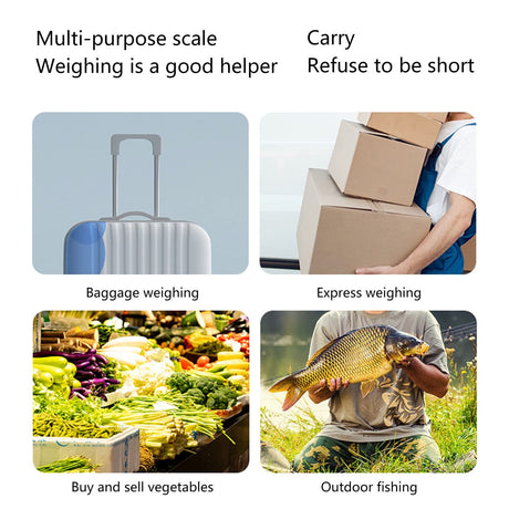 110lb/50kg Fish Scales Backlit LCD Portable Electronic Balance Digital Fishing Scale Hanging Scale with Measuring Tape Ruler