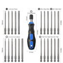 24PCS Screwdriver Bit Set With Quick Release Magnetic Bit Holder Adapter,with Pouch Bag,Screws Nuts Drill Handheld Driver