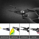 Fishing Pliers, Braid Scissors and Split Ring Pliers, Fishing Hook Remover, Saltwater Resistant Fishing Gear Fishing Needle Nose