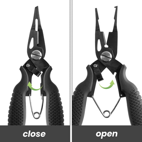 Fishing Pliers, Braid Scissors and Split Ring Pliers, Fishing Hook Remover, Saltwater Resistant Fishing Gear Fishing Needle Nose