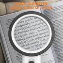 Magnifiers Magnifier with Light, 10x Handheld Magnifier, HD Illuminated Magnifying Glass for Seniors for Reading/Inspection