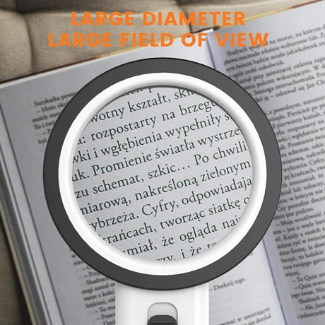 Magnifiers Magnifier with Light, 10x Handheld Magnifier, HD Illuminated Magnifying Glass for Seniors for Reading/Inspection