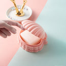 3 Piece Plastic Seashell Soap Tray Soap Saver Box with Lid and Drainer for Home Bathroom Ocean Bathroom Decorations