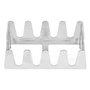 Stainless Steel Roasting Stand, Portable BBQ Multi Grill Rack Gentle Cooking Rustproof Holds 4 Ribs for Grilling Barbecuing Smokin