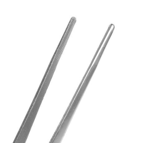 Kitchen Tweezers, Stainless Steel Food Tweezers Culinary Long Chef Tongs with Precision Serrated Non-slip Tooth Grain Tips