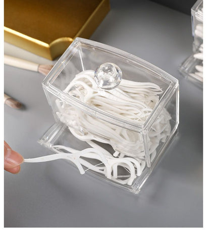 Dispenser Cotton Swab Ball Pad Holder Compact Organizer Bathroom Jars Bathroom Containers Jar Storage Tip Holder