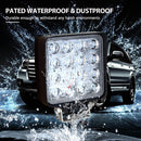 2 Piece 4 inch Square Led Work Light Bar Driving Pods Floood Beam Work Lamp for Off-Road SUV Boat Jeep ruck