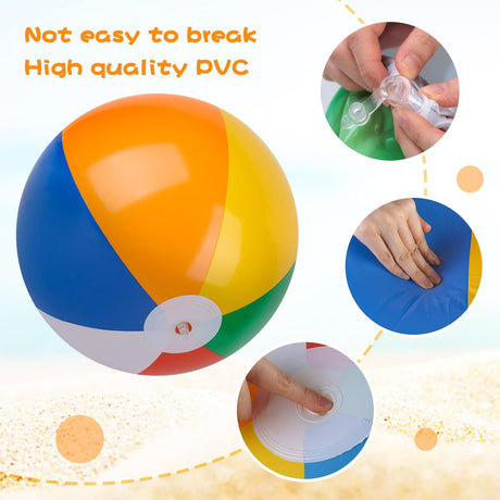 Large Beach Ball Pool Balls for Swimming Pools Giant Inflatable Balls for Kids Beach Pool Summer Party