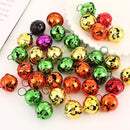 Halloween Pumpkin Bells for Craft, 30 Pcs Halloween Jingle Bells Beads, 1 Inch Colorful Pumpkin Bells for DIY Wreath Halloween