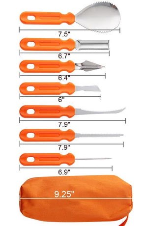 Pumpkin Carving Kit Tools Halloween Pumpkin Decorating Kit Stainless Steel Sculpting Knife for Halloween - 7pcs
