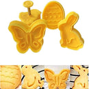 4Pcs Halloween Cookie Moulds, 3D Halloween Mould Stamp Cookie Cutter with Plunger Stamp, DIY Baking Mould Halloween Cookie