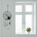 Halloween Pendant Bat Moon Acrylic Window Hanging Pendant, Spooky Bat Suncatcher Wall Art Decoration for Halloween Indoor Outdoo