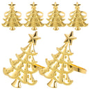 6Pcs Small Xmas Tree Napkin Rings Ornaments Xmas Napkin Buckles Christmas Serviette Buckles