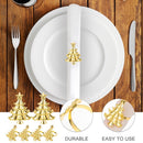 6Pcs Small Xmas Tree Napkin Rings Ornaments Xmas Napkin Buckles Christmas Serviette Buckles