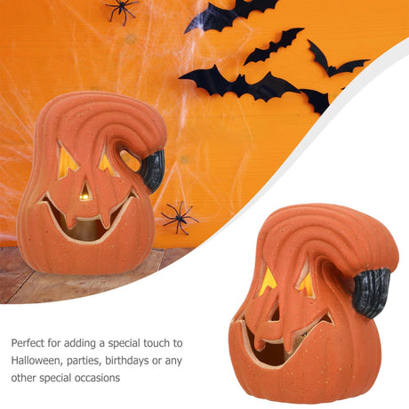 Lantern Lights Halloween Pumpkin Halloween Lights Decorative Pumpkin Halloween Props for Haunted House Indoor Outdoor