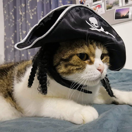 Skull Hat Delicate Pirate Design Hat Pet Halloween Hat Pet Dog Hat Decoration Costume for Halloween Party