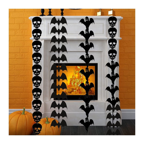 Halloween Non-Woven Bat String-4 Pcs Halloween Decorations, for Decoration Bar Party Holiday Pendant