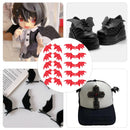 2 Style 20PCS Leather Halloween Bat Wings DIY Crafts Bat Wing Spooky Bats Halloween Decorations for Hair Ornament