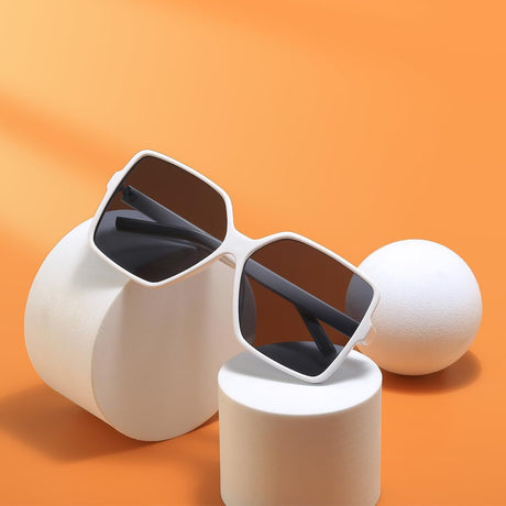 Women's Chic Square Oversized Sunglasses Big Large Wide Fashion Shades for Women Men  UV Protection Statement Piece