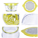 Citrus Lemon Orange Juicer Manual Hand Squeezer with Built-in Measuring Cup and Grater,space saving storage Green