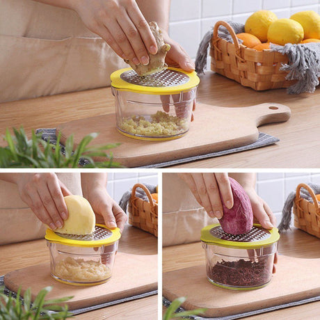 Citrus Lemon Orange Juicer Manual Hand Squeezer with Built-in Measuring Cup and Grater,space saving storage Green