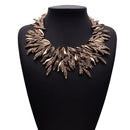 Exaggerated and atmospheric retro design jewelry necklace collarbone chain women's accessories, scarf necklace,