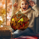 Halloween pumpkin lighting decoration, with a talking mouth expandable retro Halloween pumpkin indoor and outdoor decoration