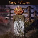 Halloween pumpkin lighting decoration, with a talking mouth expandable retro Halloween pumpkin indoor and outdoor decoration