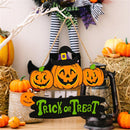 Halloween Wood Hanging Sign Trick or Treat Hanging Sign the Witch is In Hanging Sign Pumpkin Ghost Sign Halloween (Pumpkin)