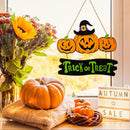 Halloween Wood Hanging Sign Trick or Treat Hanging Sign the Witch is In Hanging Sign Pumpkin Ghost Sign Halloween (Pumpkin)