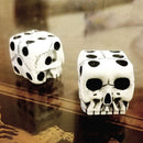 5Pcs Halloween White Skeleton Dice Decorative Mini Skeleton Face Gaming Dice for Club Pub Halloween Party