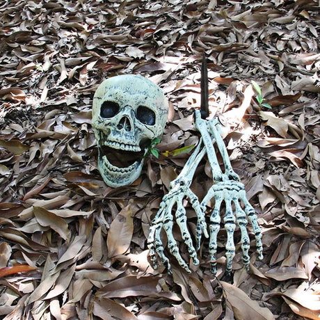 Halloween Decorations Skeleton Stakes, Groundbreakers for Best Halloween Yard Decorations Outdoor Graveyard