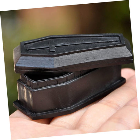 Mini Halloween Coffin, 2pcs Mini Coffin Boxes,Halloween Coffin Prop, Coffin Shaped Treat Box, Candy Box with Lids,Trick or Treat