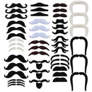 48 PCS Halloween Fake Mustaches, Self-Adhesive Novelty Fake Beard for Halloween,Christmas Masquerade Party Costume Accessory