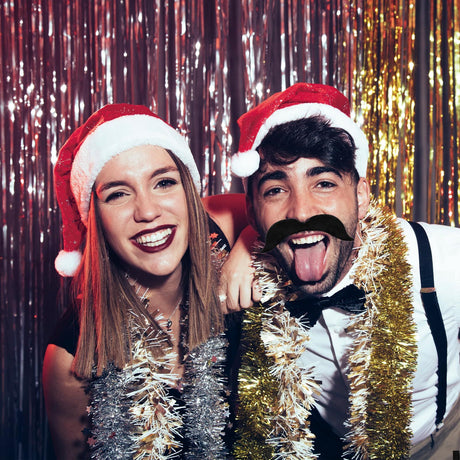 48 PCS Halloween Fake Mustaches, Self-Adhesive Novelty Fake Beard for Halloween,Christmas Masquerade Party Costume Accessory