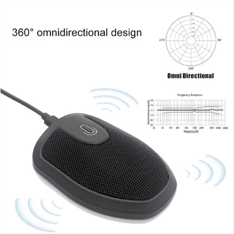 Conference Microphone USB Computer Mini Mute Function Omnidirectional Meeting Mic for Laptop PC