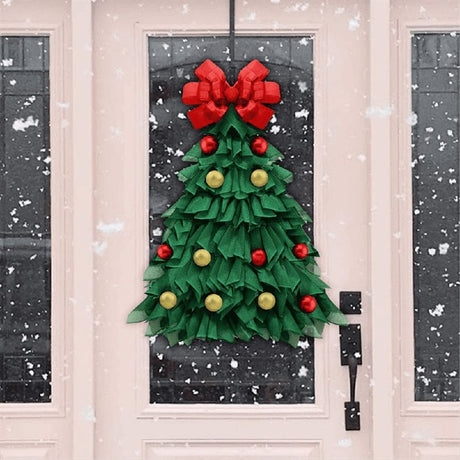 Handmade Christmas Tree Garland Christmas Tree Wreath Christmas, Xmas Tree Flower Front Decoration