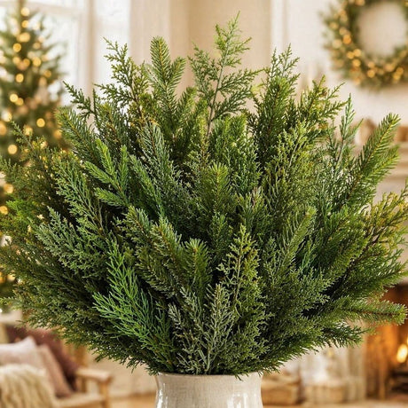 20Pcs Artificial Pine Branches, 12