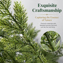 20Pcs Artificial Pine Branches, 12" Faux Pine Stems Cedar Leaves Needle Sprigs Plastic Fake Christmas Greenery Pine Picks for Xmas Tree Wreaths Garlands DIY Accessories Home Decor (Green, 4 Styles)