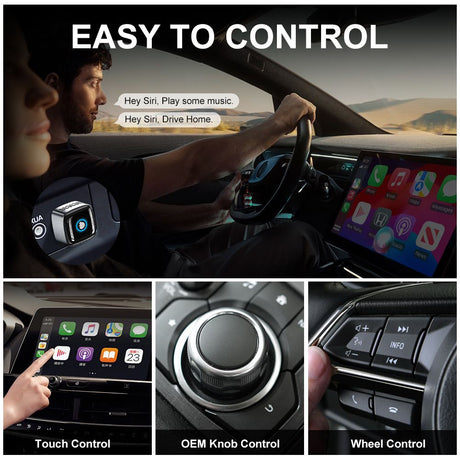 3 in 1 Wireless CarPlay and Android Auto Adapter Plug and Play Carplay Adapter
